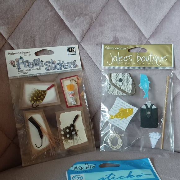 2/$20- Sticker Lot- Army, Camping, Fishing. Scrapbooking Supplies Embellishment… - Picture 3 of 7